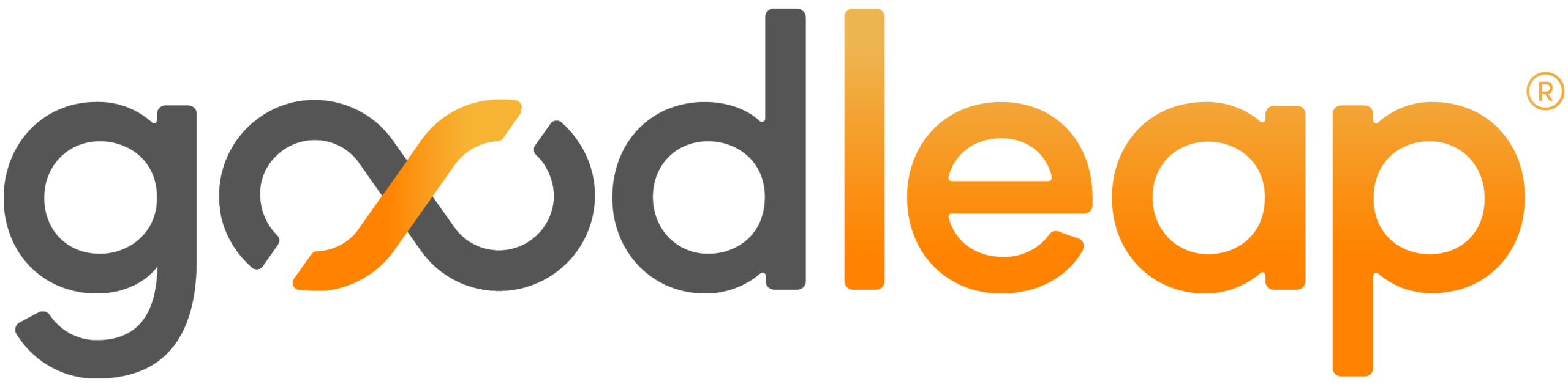 goodleap-gray - Wenbrooke Services Gradleap logo with 'grad' in dark gray and 'leap' in orange gradient