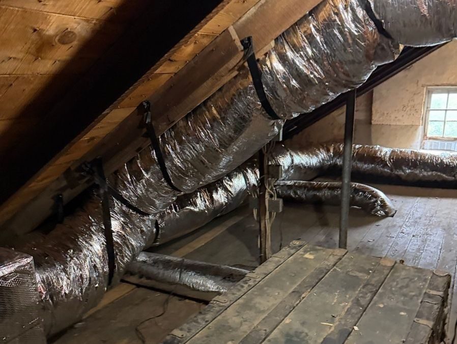 Air ducts in attic.
